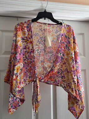 HEM & THREAD Crop Tie Top Large Boho